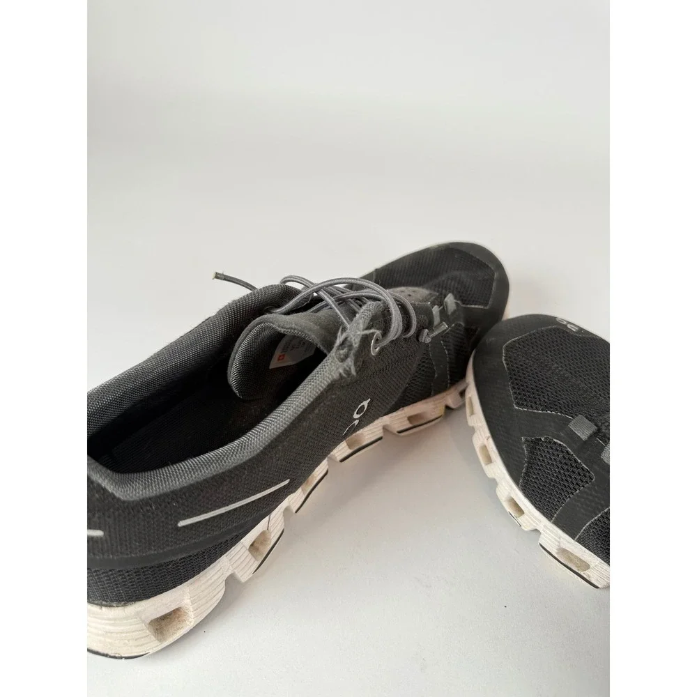 On Cloud‎ Women Black White Running Shoes Sneakers W8 Low Top Mesh CloudTec